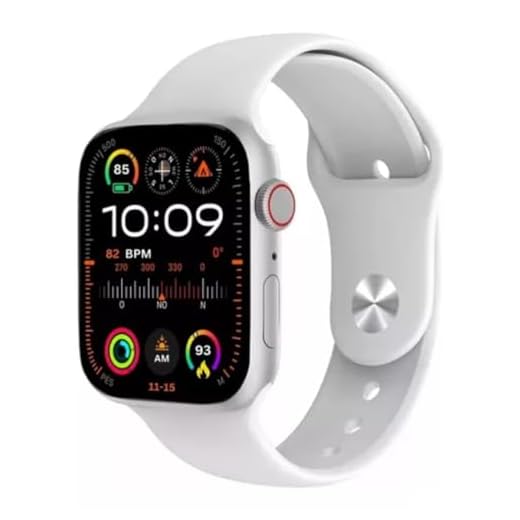 Relogio inteligente Smartwatch W99+ Plus Tela 2" Amoled 45mm NFC GPS +100 modalidades de treino Bateria 380 maph (branco)