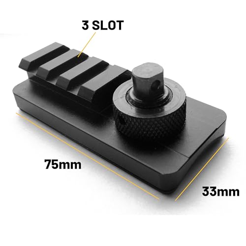 Horizon Tactical Bipod Sling Swivel Adapter Mount Stud 3 Slot 20mm Weaver Picatinny Rail - Image 5