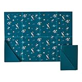 Austin Baby Co Silicone Placemat – Stain Resistant Portable Place Mats – Food Grade Silicone, Dishwasher Safe and Folds into Pocket for Easy Storage On The Go (Space Galaxy Blue)
