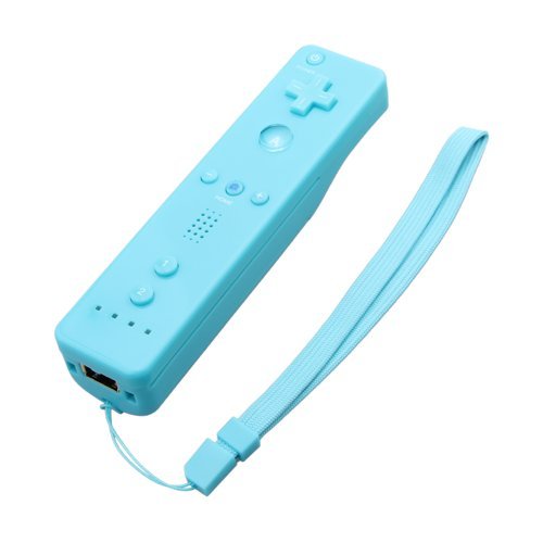 fitTek Game Remote + Nunchuk Nunchuck Controller + Silicone Skin for Nintendo Wii Blue