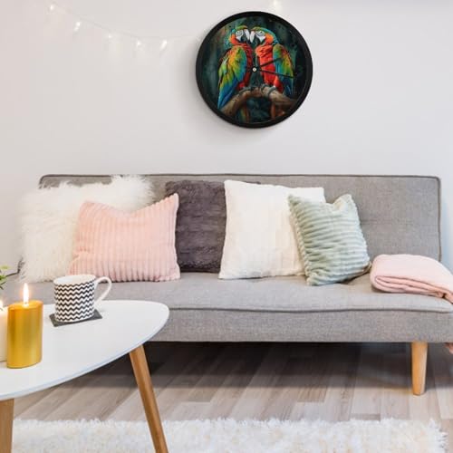 Horloge murale moderne perroquet 25cm silencieuse pour salon - 6
