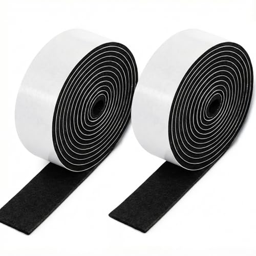 2 Rolls 60 X 1 Inch Felt Strips with Adhesive Backing Non Slip Felt Tapes Felts Strips for Furniture Pads Furniture Self-Stick Heavy Duty Polyester for Protecting Hardwood Surfaces Floors Chair Wall