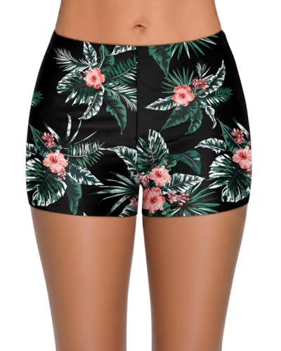 Image of Yonique Womens Swim Shorts Solid Tankini Bottoms Swimsuit Bottoms(Available in Plus)