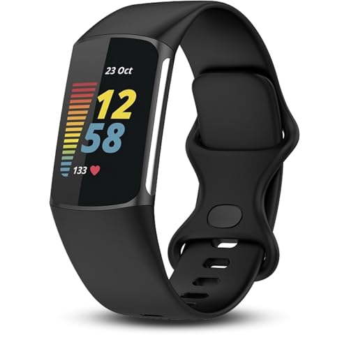 Garmcool Armbands Kompatibel mit Fitbit Charge 6 / Charge 5 Armband, Verstellbares Sport Silikon Ersatzarmband Kompatibe...