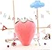 Dirgee Erdbeer-Plüschspielzeug Erdbeer-Kissen Kissenpuppen-Erdbeer-Gefüllte Spielzeug Kinder Schlafspielzeug 40cm