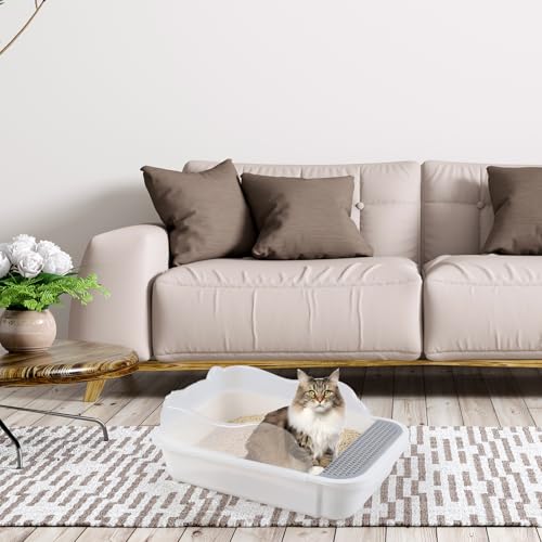 Arenero para gato Mediana abierto con pala blanco miniatura 6
