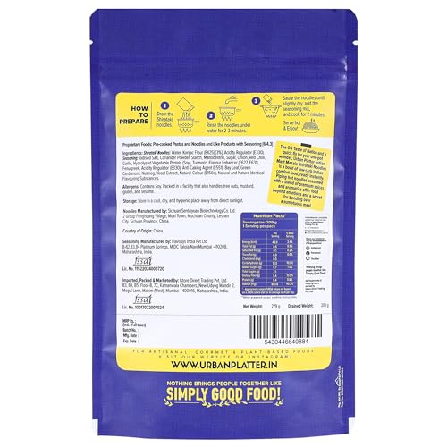 Image of Urban Platter Indian Mast Masala Shirataki Noodles, 279g (Konjac Noodle | Keto-friendly, Low-Carb, Fat-free | Zesty Indian Masala | Ready in Minutes)