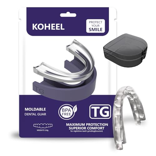 KOHEEL TG Mouth Guard for Teeth Grinding and Clenching, Professional-Fit Night Guard, Stops Bruxism Dental Guard (5 Count)