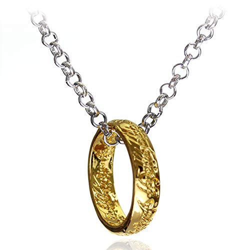 JingYuan Bilbo el Hobbit/El Señor de los Anillos  el Collar un Anillo, 40 cm Cadena