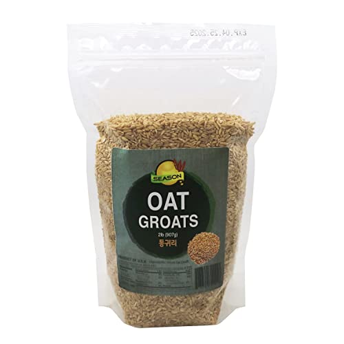 Season Whole Oat Groats - Oat Groats | Rich with Fiber & Minerals | Product of USA | 2Lbs
