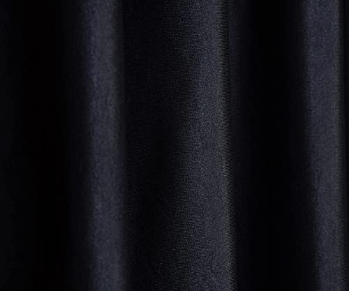 Image of Window Curtains 5 Feet Long for Living Room - Window Curtains Set of 1 Pcs Panel, Curtain Solid Parda for Home Decor & Office Black Colour - 5 feet (48 x 60 Inch) - 1 Pcs