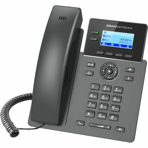 Grandstream GRP2602 IP Phone | 2 Lines, 4 SIP Accounts | 2.4-Inch LCD Display | Dual-port 10/100 Ethernet