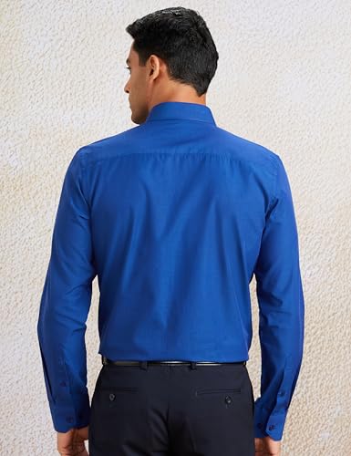 Image of Amazon Brand - Symbol Men's Cotton Formal Shirt | Plain | Full Sleeve - Regular Fit (Available in Plus Sizes)