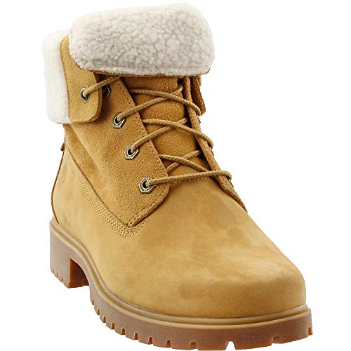 Timberland Womens Jayne Waterproof Fleece Fold-Down Wheat Boot - 6