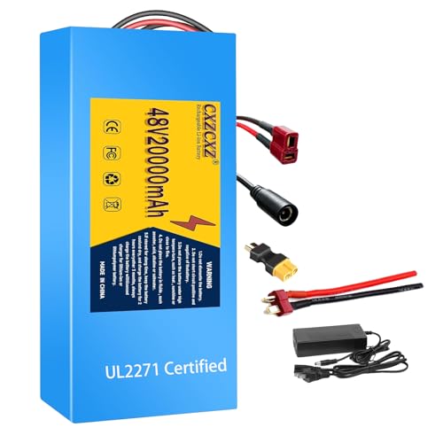CXZCXZ 48V/36V Lithium Battery,10AH/14AH /20AH Ebike Battery with BMS, XT60