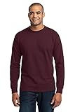 Port & Company Men's Tall Long Sleeve 50/50 Cotton/Poly T XLT Athletic Maroon