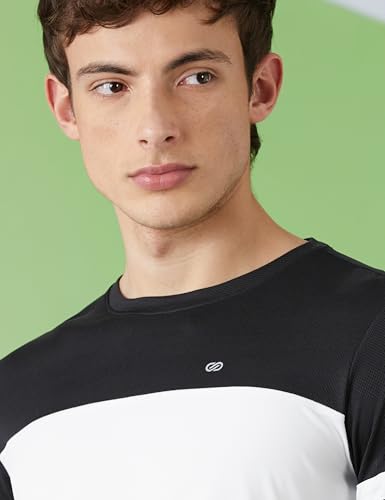 Image of Amazon Brand - Symbol Men's Color Block Active Regular Fit Sports T-Shirt | Round Neck | Half Sleeve (Available in Plus Sizes)