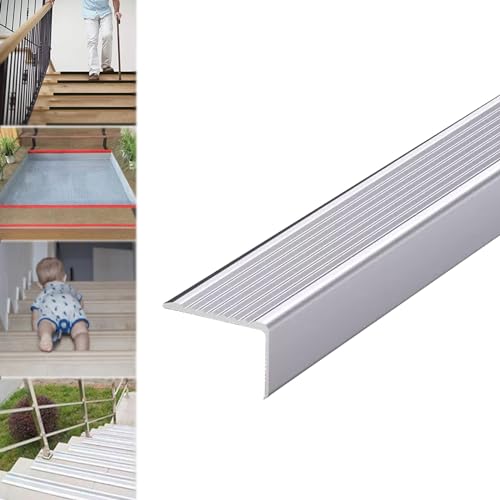 Protector de borde de escalera de metal de 90 cm para umbral antideslizante