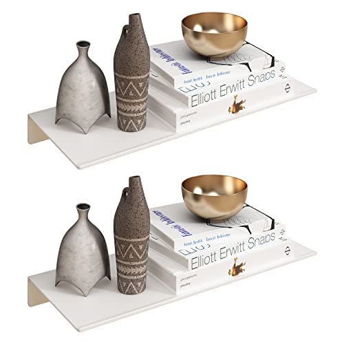 Étagère de rangement au design épuré blanc mat en aluminium robuste