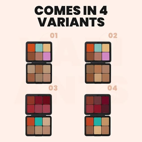 Image of MARS Cover Rangers Creamy Concealer and Corrector Palette | Include Lip & Cheek Tint | Easy to Blend & Lightweight Concealer for Face Makeup (24 gm) (04-MULTICOLOR)