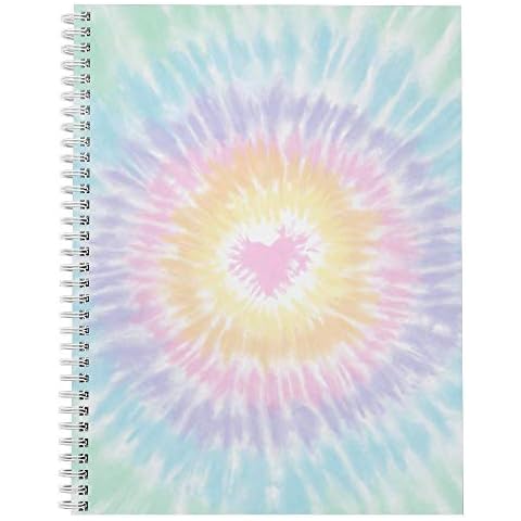 Gotcha Covered Notebooks Softcover Love To Tie Dye 8.5" x 11" Trendy Spiral Notebook/Journal, 120 Wide Ruled Pages, Durable Gloss Laminated Cover, White Wire-o Spiral. Made in the USA Cover