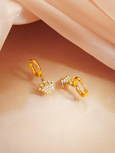 Image of 18K Gold Plated Statement Hoop Earrings for Women | Trendy Hoops Earrings | Waterproof and Anti Tarnish Jewellery | Rakhi Gift for Sister | Gifts for Women | 1 Year Warranty*