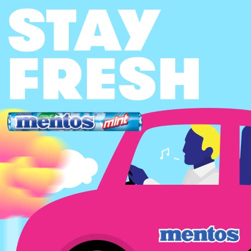 MENTOS - Soft Mints - Crisp Outer Shell and Soft Centre - Mint Flavour x 5 Rolls