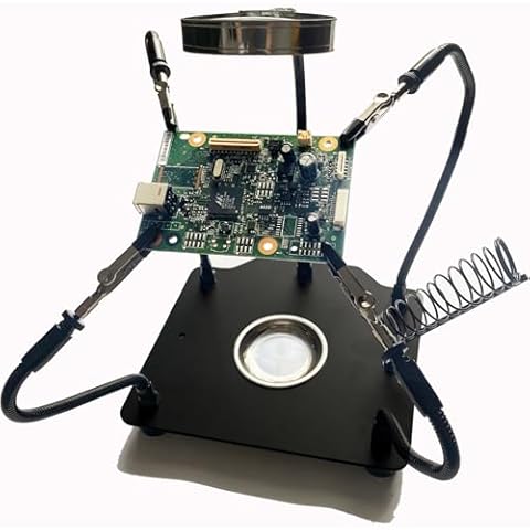 Soldering Station with Magnifying Glass and Heavy Base Cover