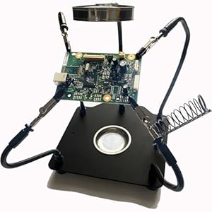 Soldeerstation helpende handen met vergrootglas Derde hand PCB-houder soldeergereedschap printplaat soldeerset – zware basisplaat