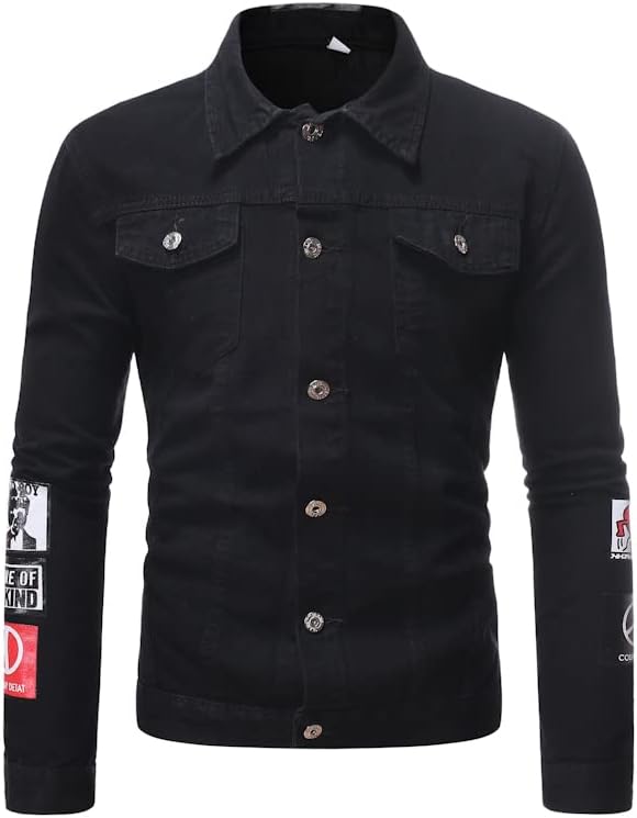 Black And Holes Denim Male Spring Autumn Ripped Jackets Men Jeans Coats Jacket For Coat