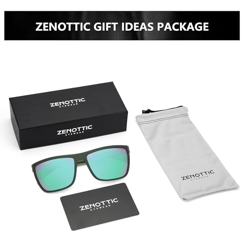 Image of ZENOTTIC Polarized Sunglasses for Men Lightweight TR90 Frame UV400 Protection Square Sun Glasses
