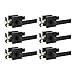 6 Pack Stainless Steel Commercial Heavy Duty Door Leversets Flat Style, Privacy Bed and Bath Leverset Lockset, Left or Right Handing, Matte Black Finish 2.07 lb One Lever