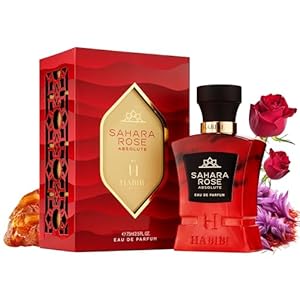 Sahara Rose Absolute Arabian Perfume for Men & Women – Sweet, Spicy, Musky Rose Perfume – With Notes of Sandalwood, White Musk & Amber Perfume – Romantic Eau de Parfum Men & Women