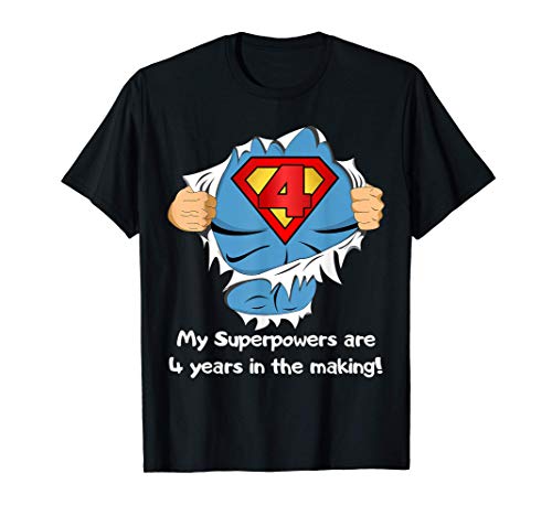 Kids Superhero Birthday Gift Gift For 4 Year Old T-Shirt