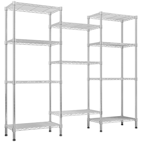 Baisha Adjustable Storage Shelves,for Kitchen, Garage, Living Room, Even Commercial Supermarkets, Restaurants, Warehouses(White, 21.7
