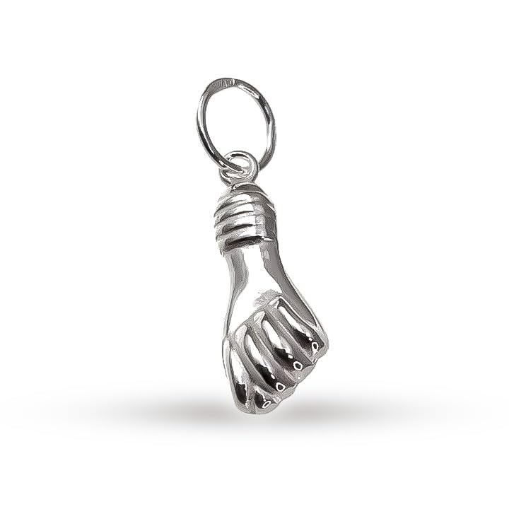 Puño Higa Colgante Protector en Plata de Ley 925m con 20mm. mano troquel