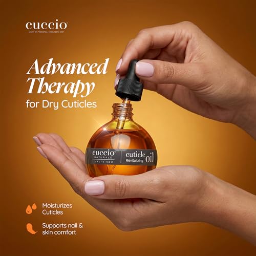 Image of Cuccio Naturale Mango & Bergamot Revitalizing Cuticle Oil, Lightweight Fast-Absorbing Hydrating Nail & Cuticle Conditioner, Cold-Pressed Oils + Vitamin E, 2.30 Fl Oz