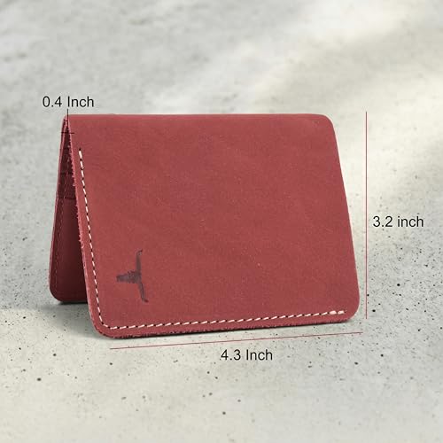 Image of URBAN FOREST Joe Vintage Red Leather Wallet for Men