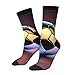 XZDZDX Isolated soccer ball Polyester Mid-Calf Socks 3 Black for Unisex - Skin-Friendly Elastic Fashion Crew Socks