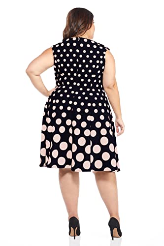 Image of London Times Womens Dresses Cap Sleeve Fit and Flare - Elegant Summer Cocktail Graduation Garden Party Wedding Guest Dress