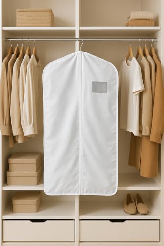 Housse vêtements coton naturel lavable long rangement dressing garde-robe HBCOLLECTION