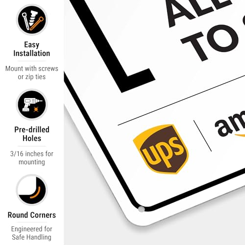 Image of Package Delivery Sign, Delivery Instructions All Package To Side Door Sign, 10x14 Inches, Rust Free .040 Aluminum, Fade Resistant, Made in USA