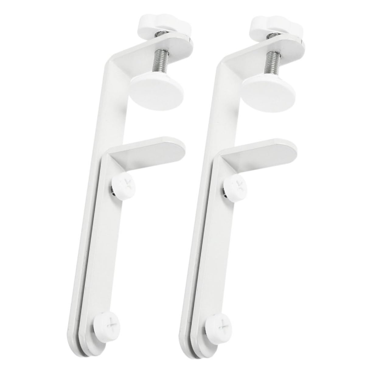 DOITOOL Pegboard Panel Mount Bracket 2pcs Desk Mounting Brackets for Pegboard Shelves White Easy to Install