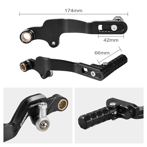 Levier de commande de transmission CNC noir pour Tenere 700 Rally