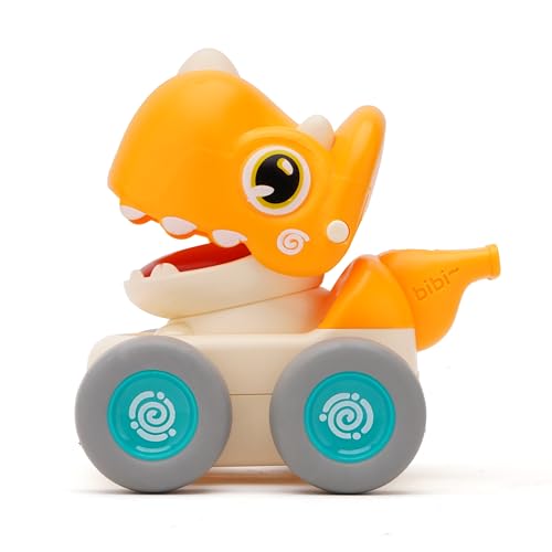 Image of Press and Go Whistle Dino Toy for Kids | Fun Push and Play Dinosaur Toy | Cute Dino Design with Sound | Made with Safe ABS Plastics | Playtime Gift Yellow Colour