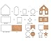 Sakolla (Set of 10) Gingerbread House Cookie Cutter Set, 3D Gingerbread House Kit Christmas Cookie Cutters for Kids Gingerbread House Mold Gift Box Packaging