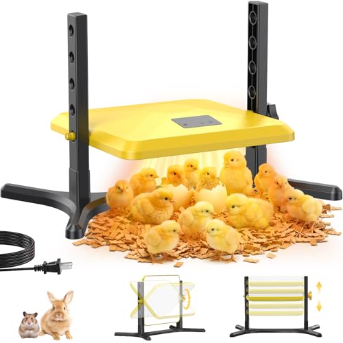 Lobeline Smart Chick Brooder Plate - Energy Efficient Chick Heat Plate with Adjustable Height and Angle 50-158F Digital Temp Control for Chicken Coop Brooder Box Ducklings