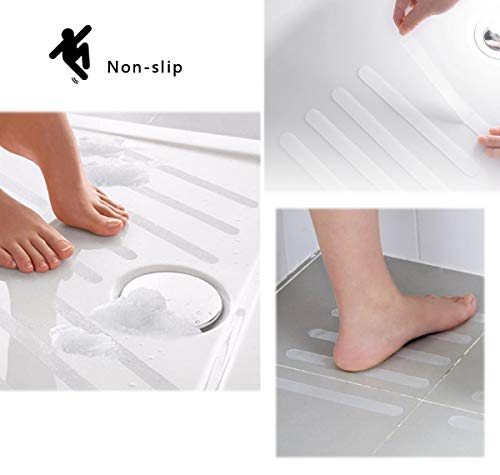 AKOAK Adesivos de fita antiderrapante para banheiro, adesivos de segurança de 19,8 cm adicionam traç