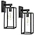 MAXvolador Outdoor Wall Sconce, Exterior Waterproof Wall Lantern Light Fixtures, Black Porch Lights with Toughened Glass Shade, Anti-Rust E26 Socket Front Door Wall Mount Lighting, 2 Pack