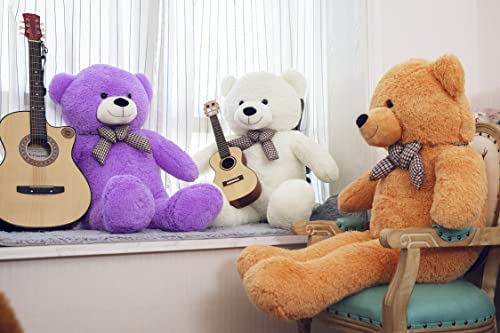 YunNasi Riesen TeddyBär XXL Teddy Bär Großer Kuscheltier Stofftier Plüschbär mit süßer Schleife 120cm